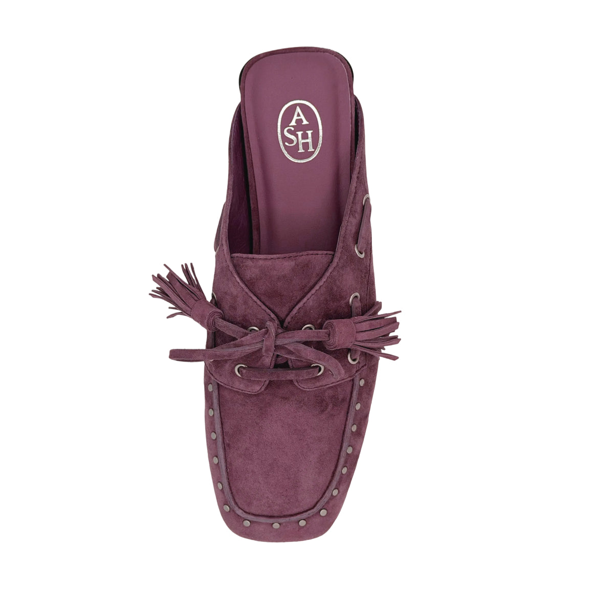 Bavaria Studs Suede Studded-Tassel Suede Mule