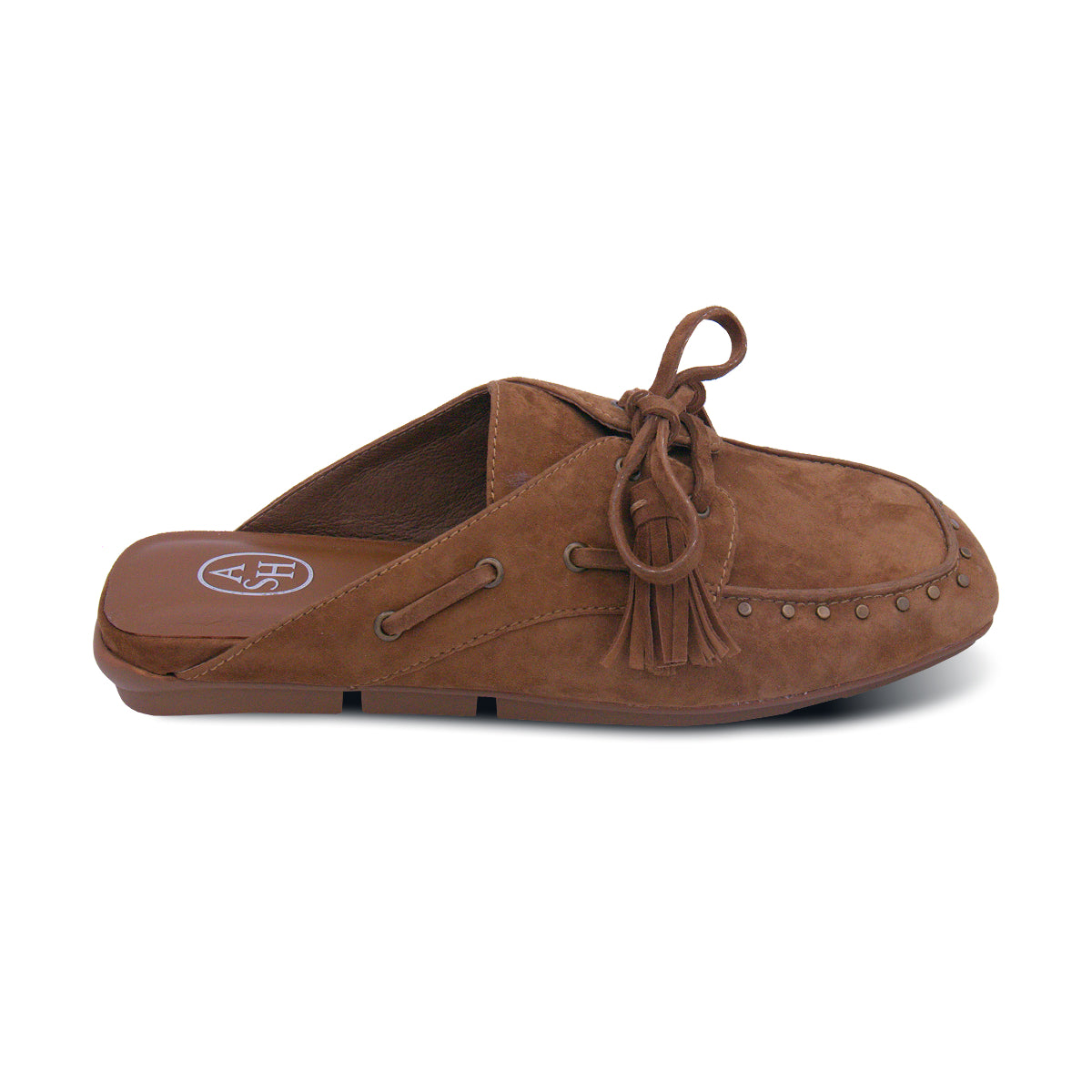 Bavaria Studs Suede Studded-Tassel Suede Mule