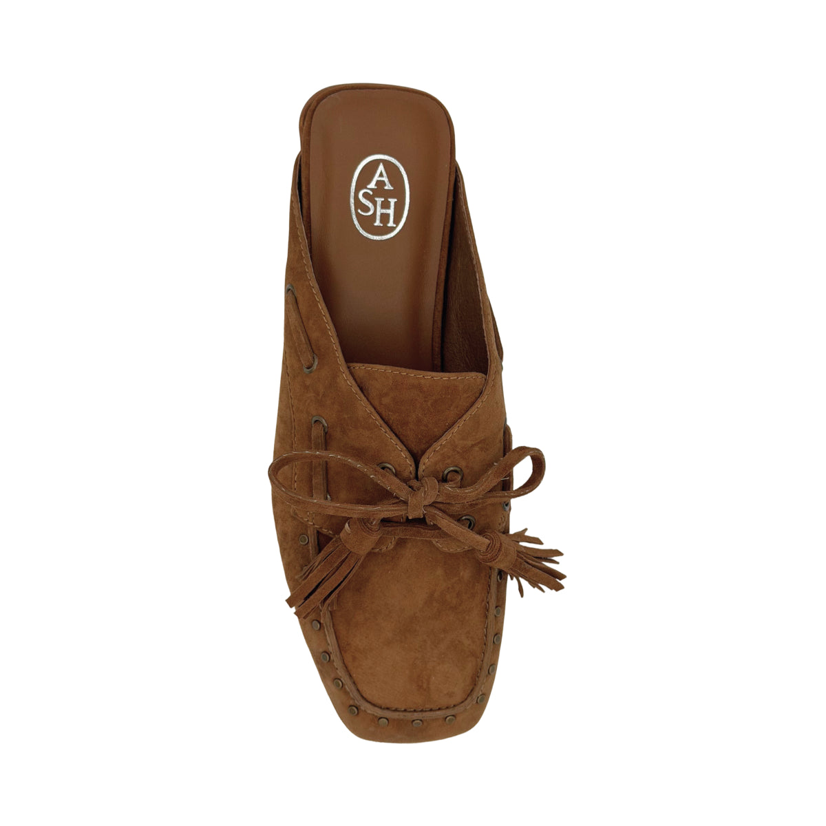 Bavaria Studs Suede Studded-Tassel Suede Mule