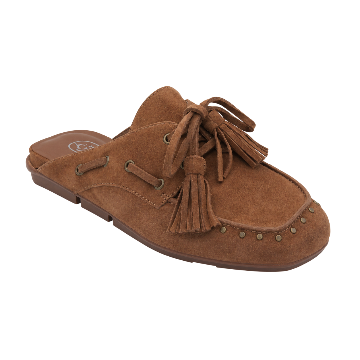 Bavaria Studs Suede Studded-Tassel Suede Mule