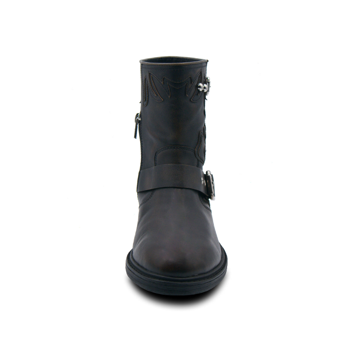 Fannei Embroidered Moto Bootie