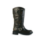 Flax Embroidered Moto Boot