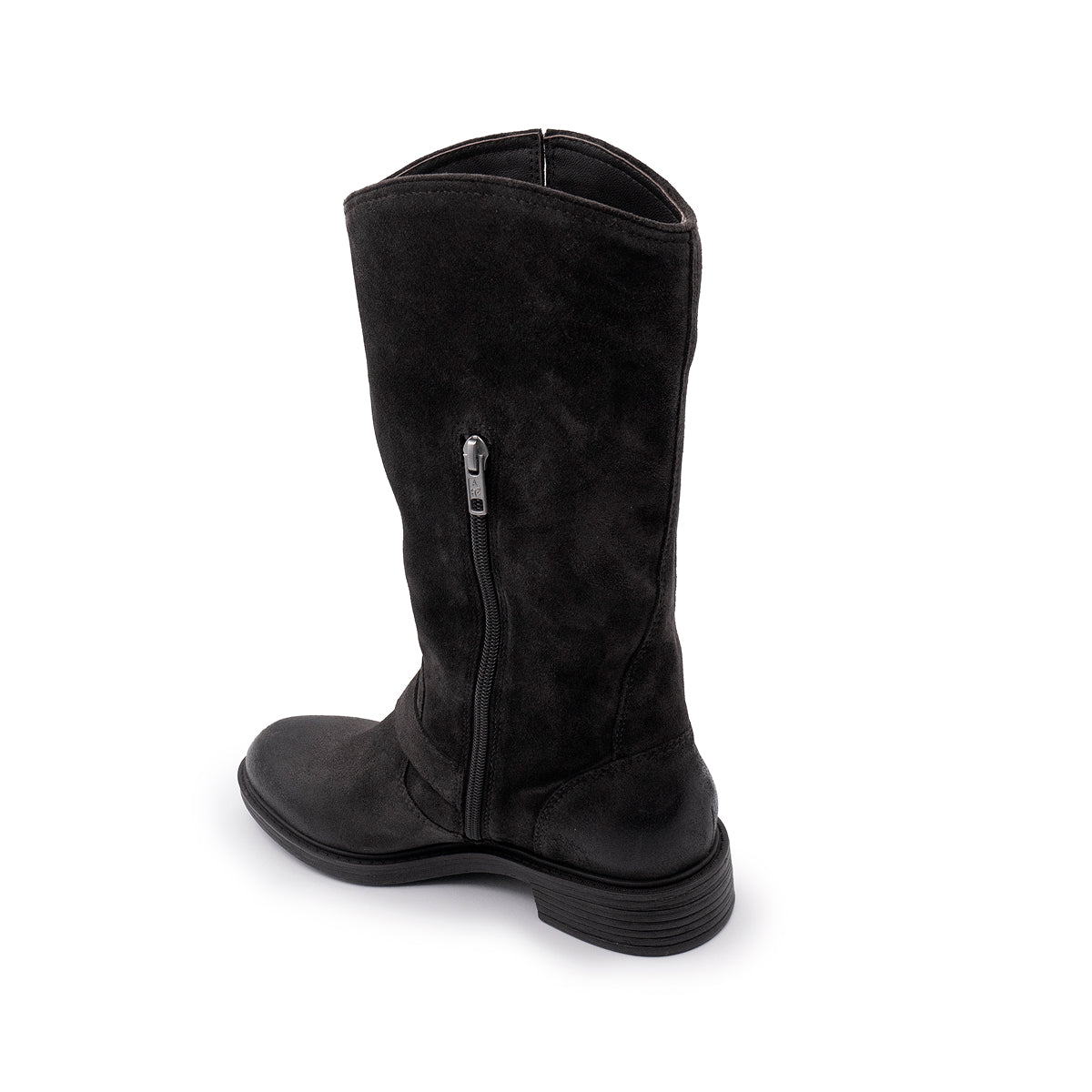 Freesia Tall Leather Moto Bootie