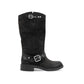 Freesia Tall Leather Moto Bootie