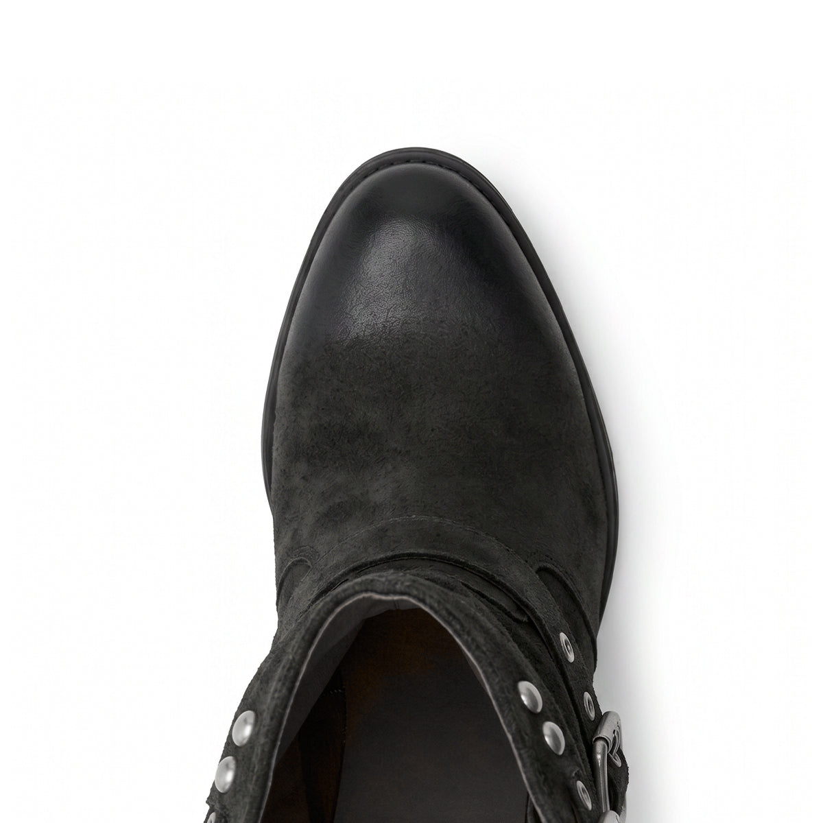 Freesia Tall Leather Moto Bootie