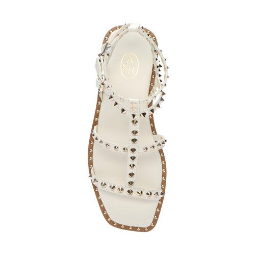 White square discount toe flat sandals