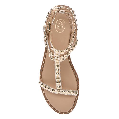 JW Anderson Twist Chain Link Metallic Flat Sandals - Bergdorf Goodman