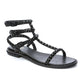 Play Bis Tonal Studded Gladiator Sandals - Black - ASH