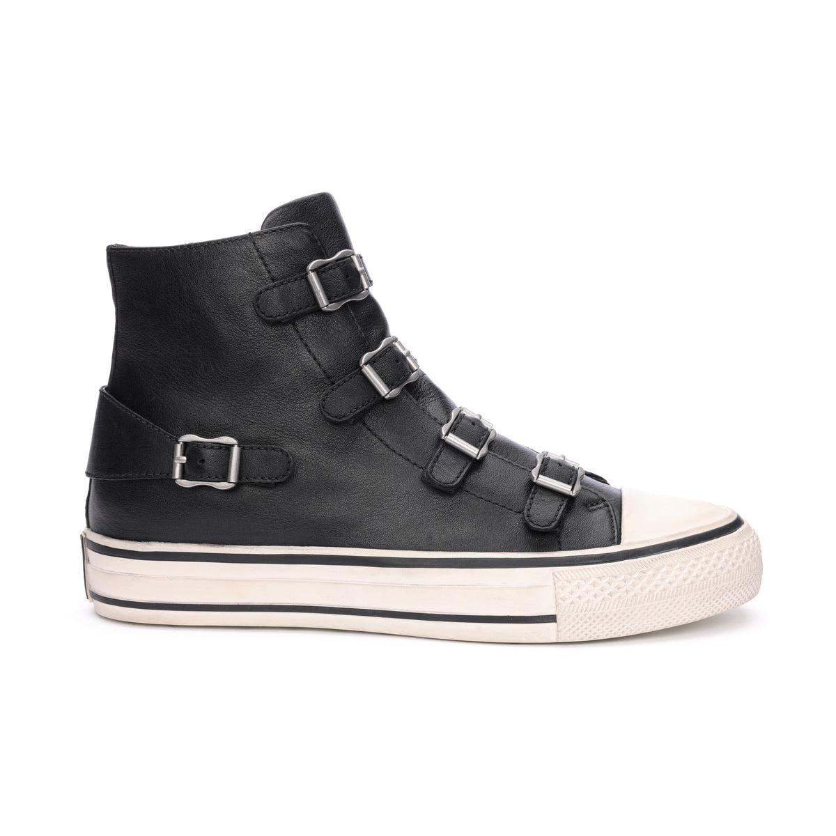 Virgin Leather High Top Sneakers With Buckles | ASH